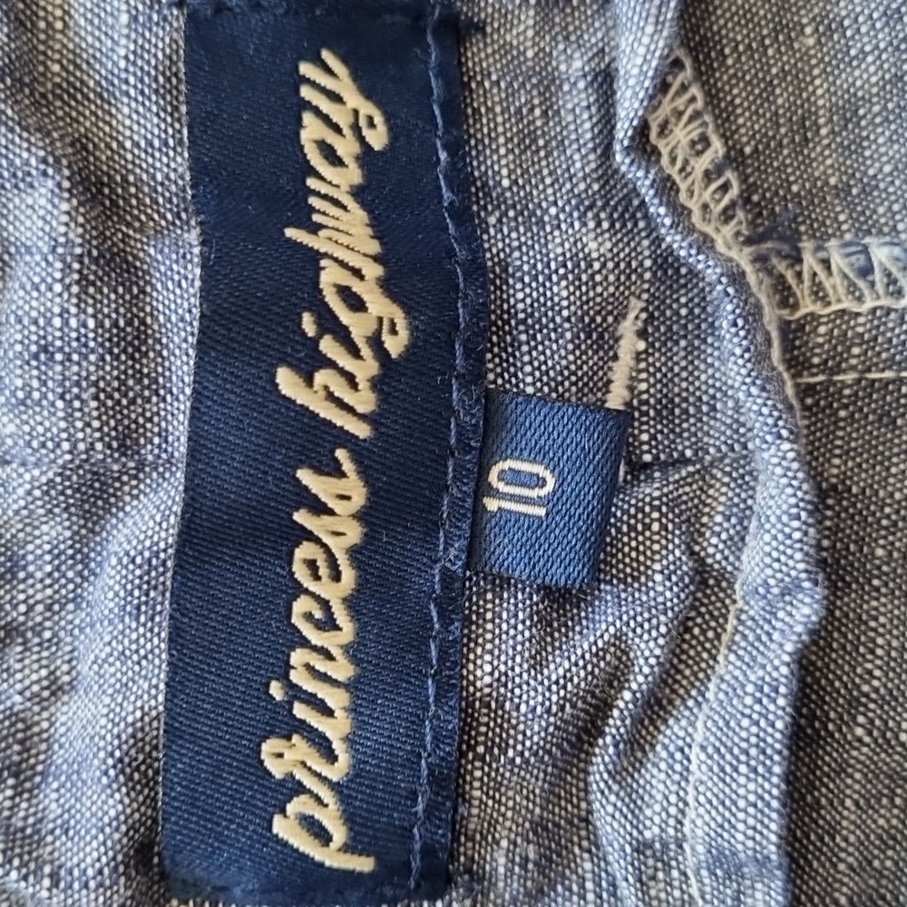 Princess Highway, denim look shorts, tie waist, high waist, pockets, size 10 - Picture 5 of 7